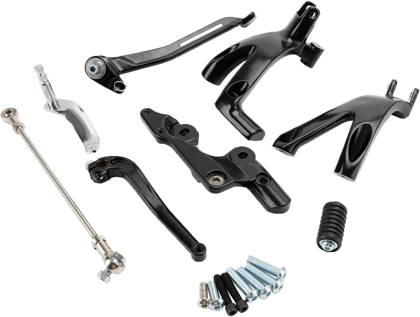 Areyourshop Black Forward Control Kit Complete Levers Linkage Fit for Street Bob Fxbb/Low Rider FXLR 2018-2023 / Softail Standard FXST 2020-2022 image number 5
