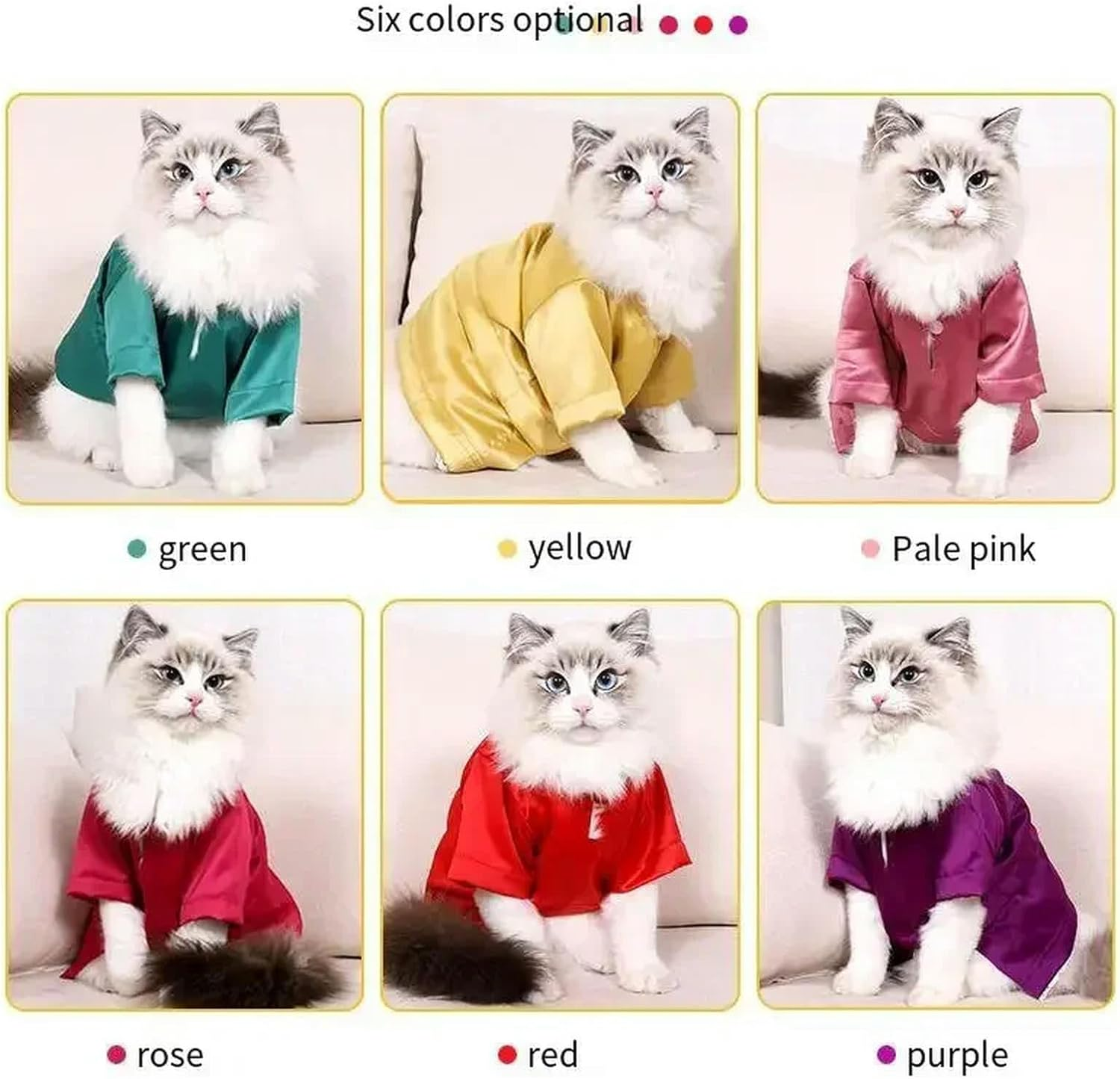 IUOUTG Summer Cat Shirts Cute Pullover Kitten T-Shirts with Sleeves Cool Breathable Pet Clothes Cat Pajamas Thin Cat Outfit for Male Female Cats All Season image number 3