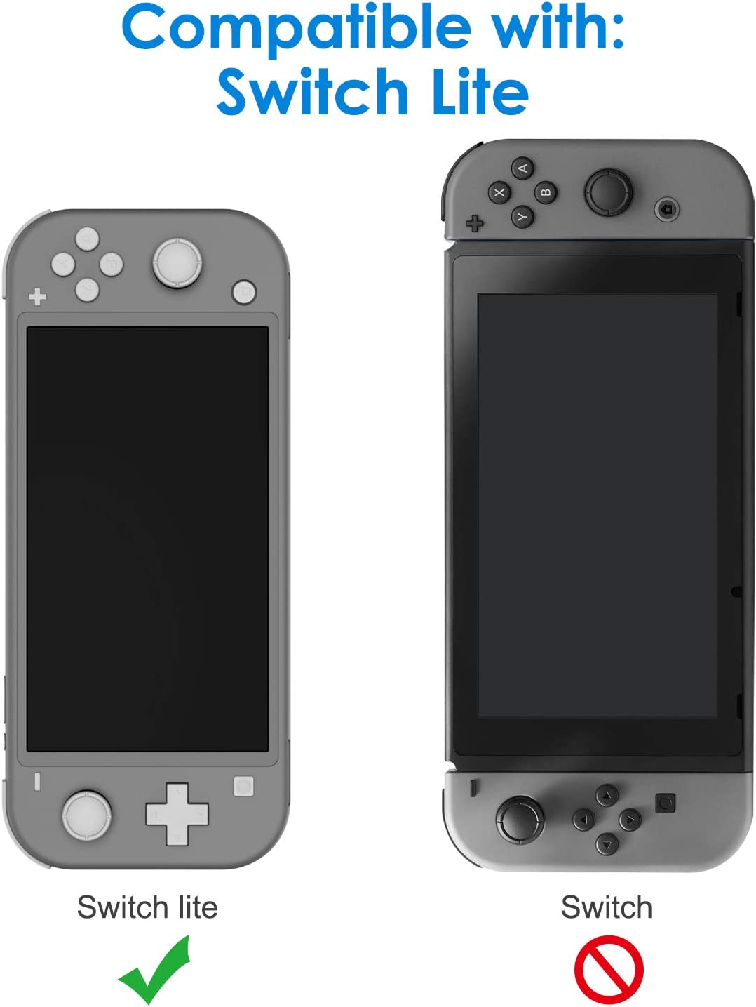 Jetech Screen Protector for Nintendo Switch Lite 2019, Tempered Glass Film, HD Clear, 3-Pack