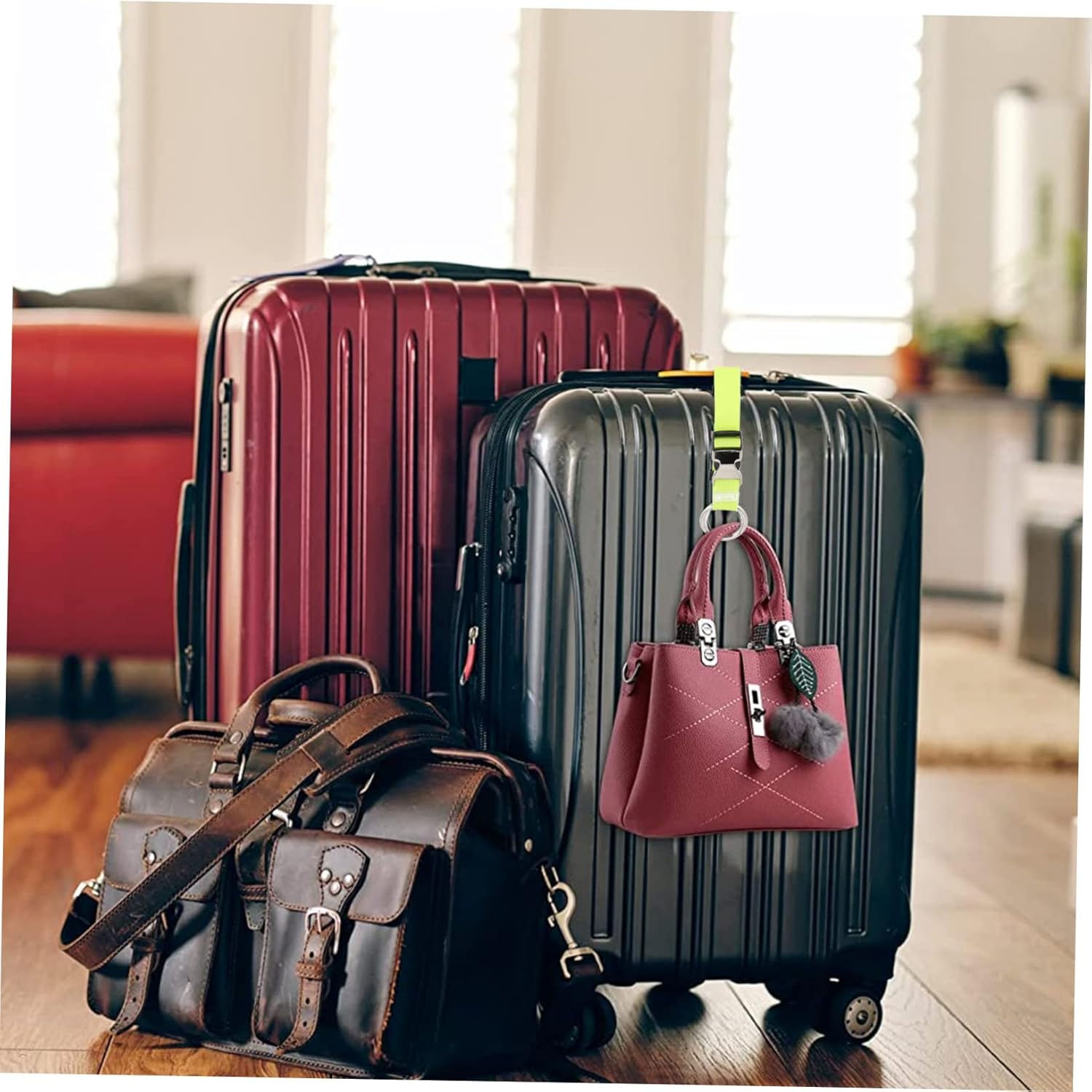 Holibanna 2Pcs Luggage Straps Suitcase Belts Straps for Luggage Bag Travel Bag Cross Buckle image number 3