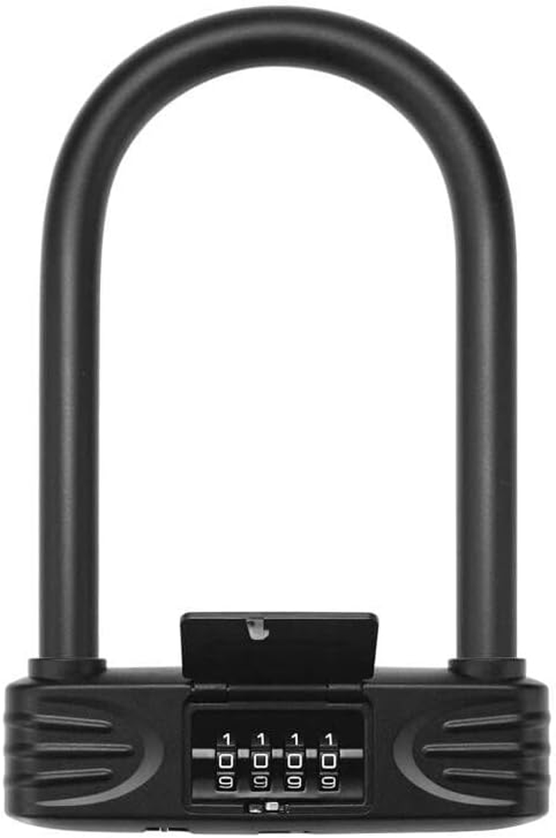 KENRONE Bike Lock,Heavy Duty U Lock, 4 Digit Combination Password Bicycle Lock with U-Lock Shackle, Waterproof Bike U Lock for Home, School, Travel image number 2