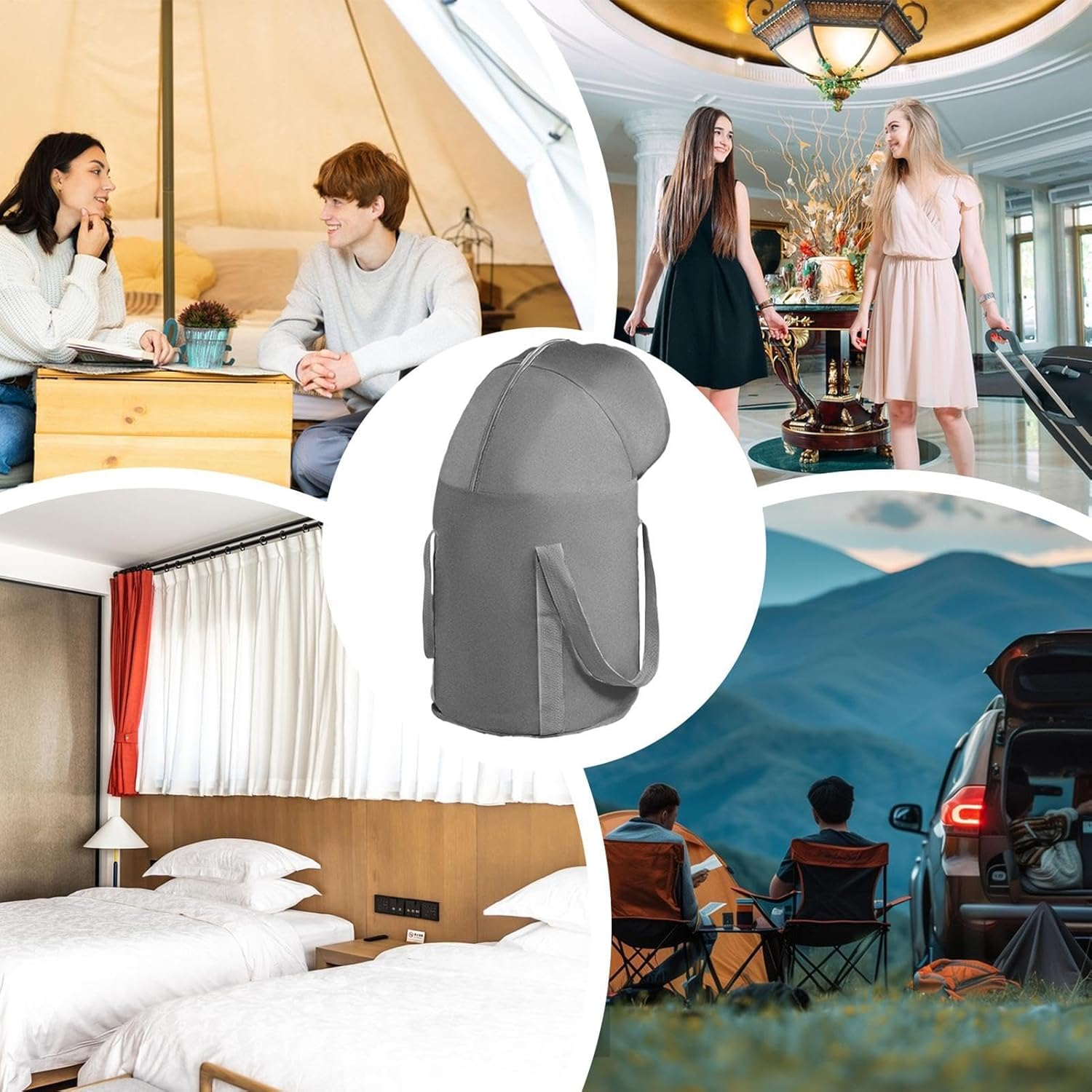 Foot Soaking Bucket, Foot Wash Bag Foot Bath Basin with Knee Cover, Foot Spa Tub Bag Foot Bucket Pedicure Portable Foot Spa Bucket for Laundry, Camping, Outdoor