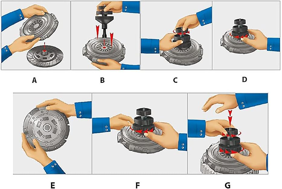 Etomvoop Clutch Alignment Tool, Universal Auto Clutch Alignment Dismantle Tool Single Plate Alignment for Car Repair Fix Correcting Machines image number 2