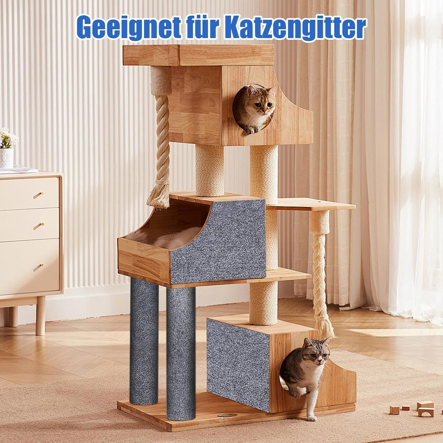 Cat Scratching Mat, Self-Adhesive 30 X 100 Cm, Cat Scratching Mat, Cat Scratching Boards Wall, DIY Trimmable, Scratch Protection, Cat Scratching Mat for Protects Carpets, Sofa, Furniture Protection, image number 5