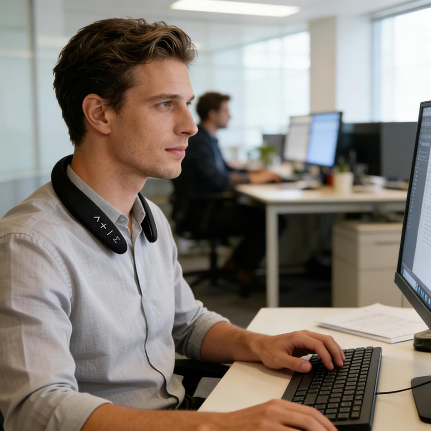 Neck Speakers - 6-10H Playtime Wireless Audio Neckband | 5D Stereo Sound Travel Speaker,For Women Men Home Outdoor Camping Hiking Beach image number 5