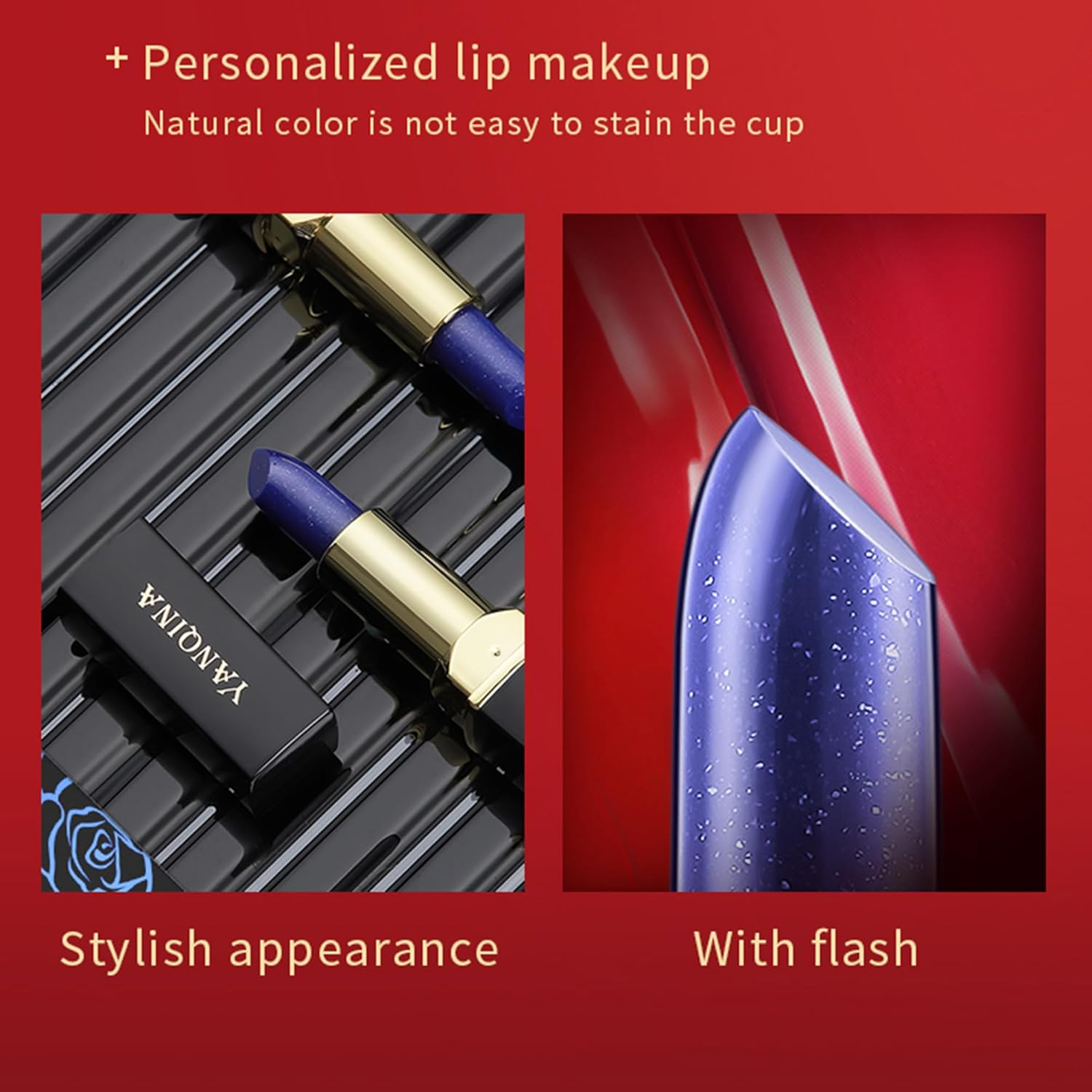 Blue Demon Color-Changing Lipstick Non-Stick Cup Non-Fading Lipstick Thousand Thousand Color Lip Balm image number 4