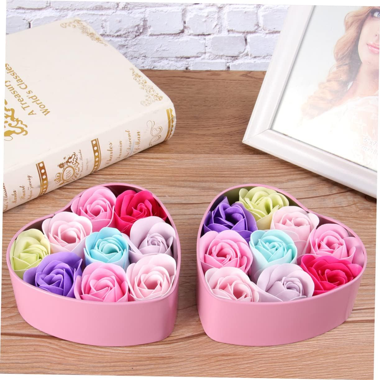 MERRYHAPY Creative Rose Flower Soap Elegant Soap Flowers Each for Mother Day Special Occasions Sweet-Scented Unique Present for Loved image number 1