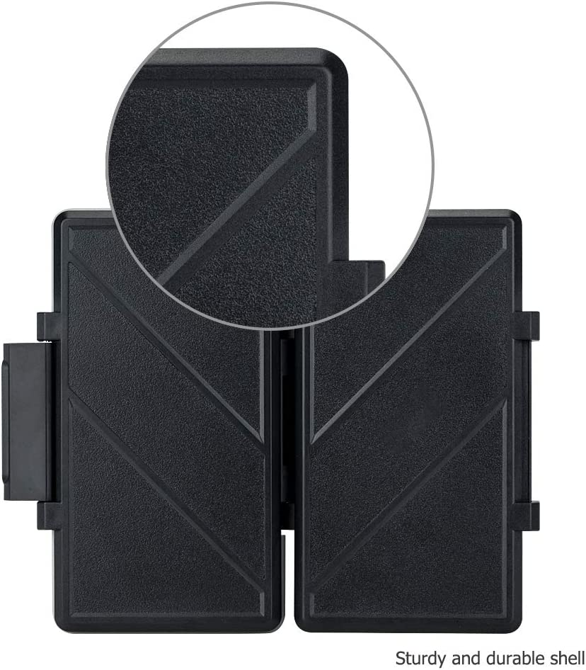 6 Slots XQD Card Holder, Water-Resistant Shockproof, XQD Memory Card Case Protector Storage Box for Nikon Z9 Z8 Z6 III II Z7 II D4 D850 D5 D500 D4S Canon R5C Fujifilm XH2 XH2S GFX 100II