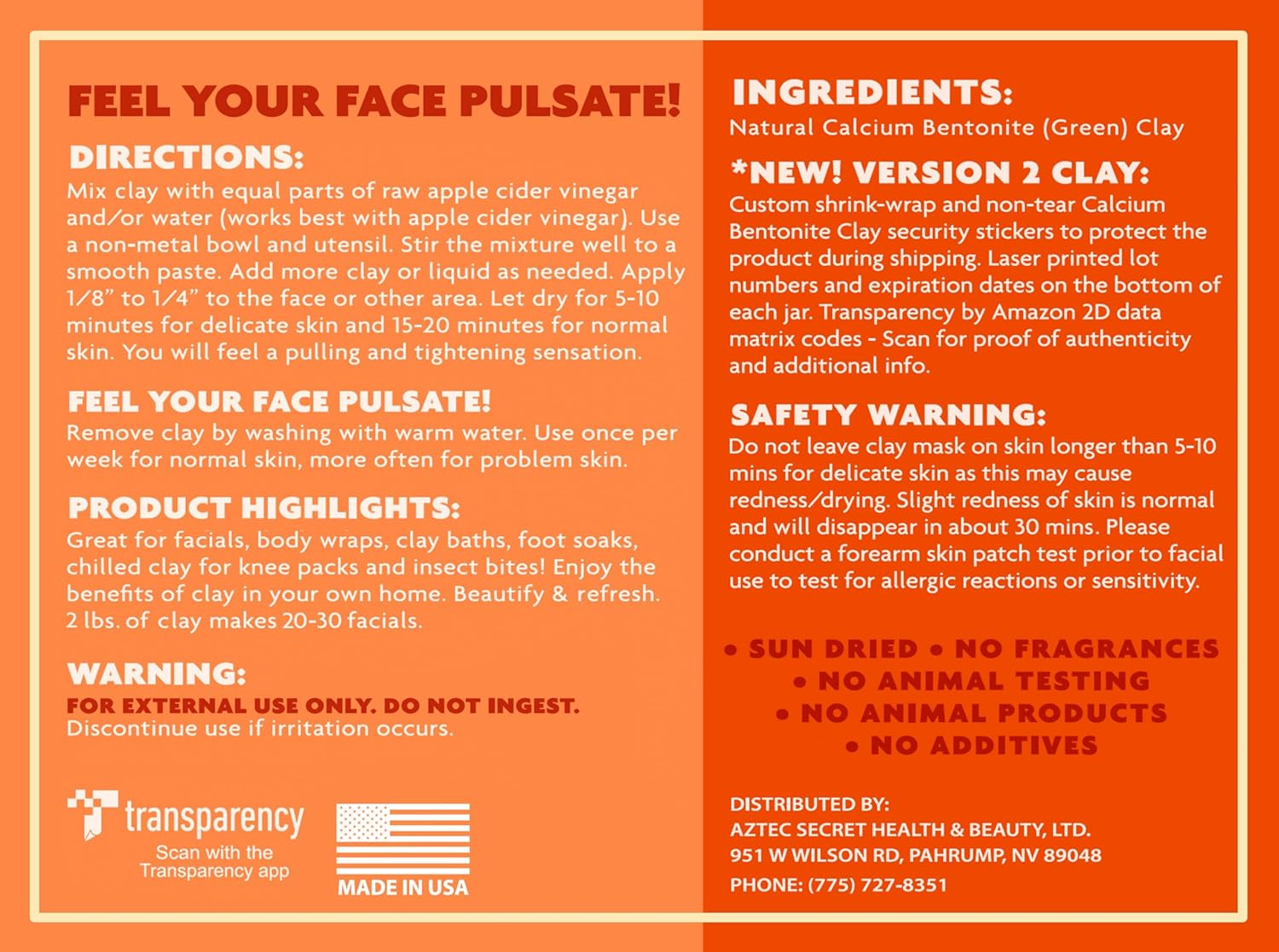 Aztec Secret &ndash; Indian Healing Clay 1 Lb &ndash; Deep Pore Cleansing Facial & Body Mask &ndash; the Original 100% Natural Calcium Bentonite Clay &ndash; New Version 2 image number 5