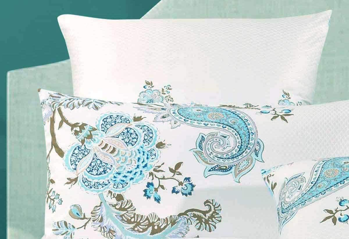 Luxton Blue Paisley Quilt Cover Set 100% Cotton Single 2Pcs Paisley Doona Cover Set (Single Size) image number 5
