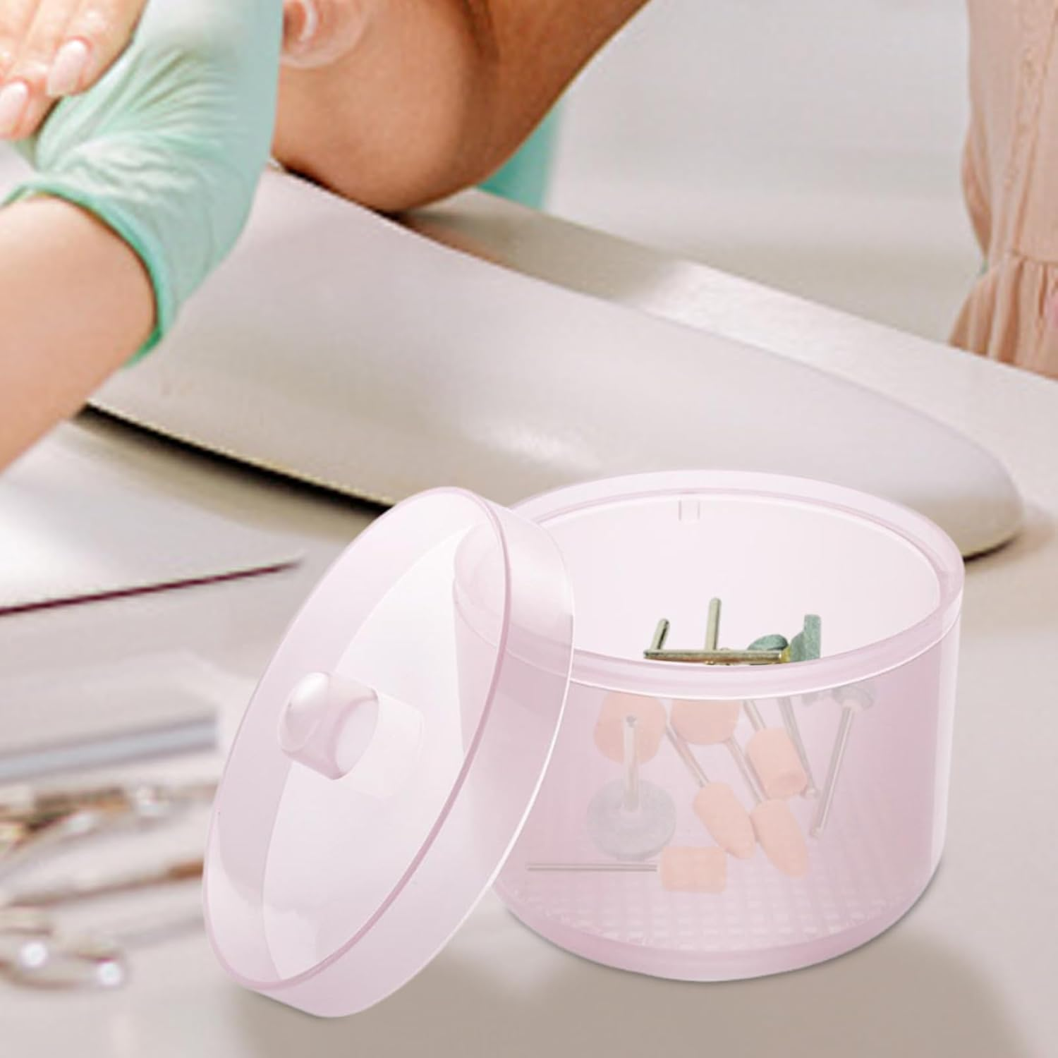Nail Tool Sterilizer | Cleaning Container for Manicure,High Temperature Resistant Nail Tool Cleaning Box for Manicure, Pedicure, Home, Travel image number 6