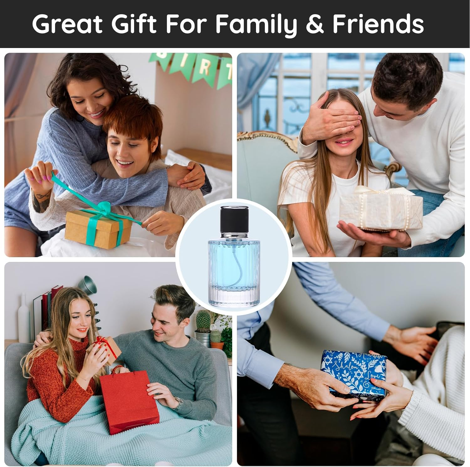 Segbeauty Travel Perfume Refillable Bottle, 2 Pcs 50Ml Perfume Atomiser Glass, Portable Perfume Spray Bottle, Scent Perfume Dispenser for Toner, Perfume, Cologne, Aftershave - Gradient Blue image number 5