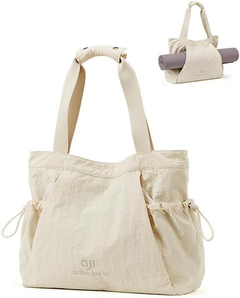 AJI Tote Bag Gym Tote: Tote Bags Women - Large Laptop Tote Bag Fit 15.6 Inch - Travel Bag Casual Tote Crossbody Women'S Handbags & Shoulder Bags - Water-Resistant Sports Tote Bag