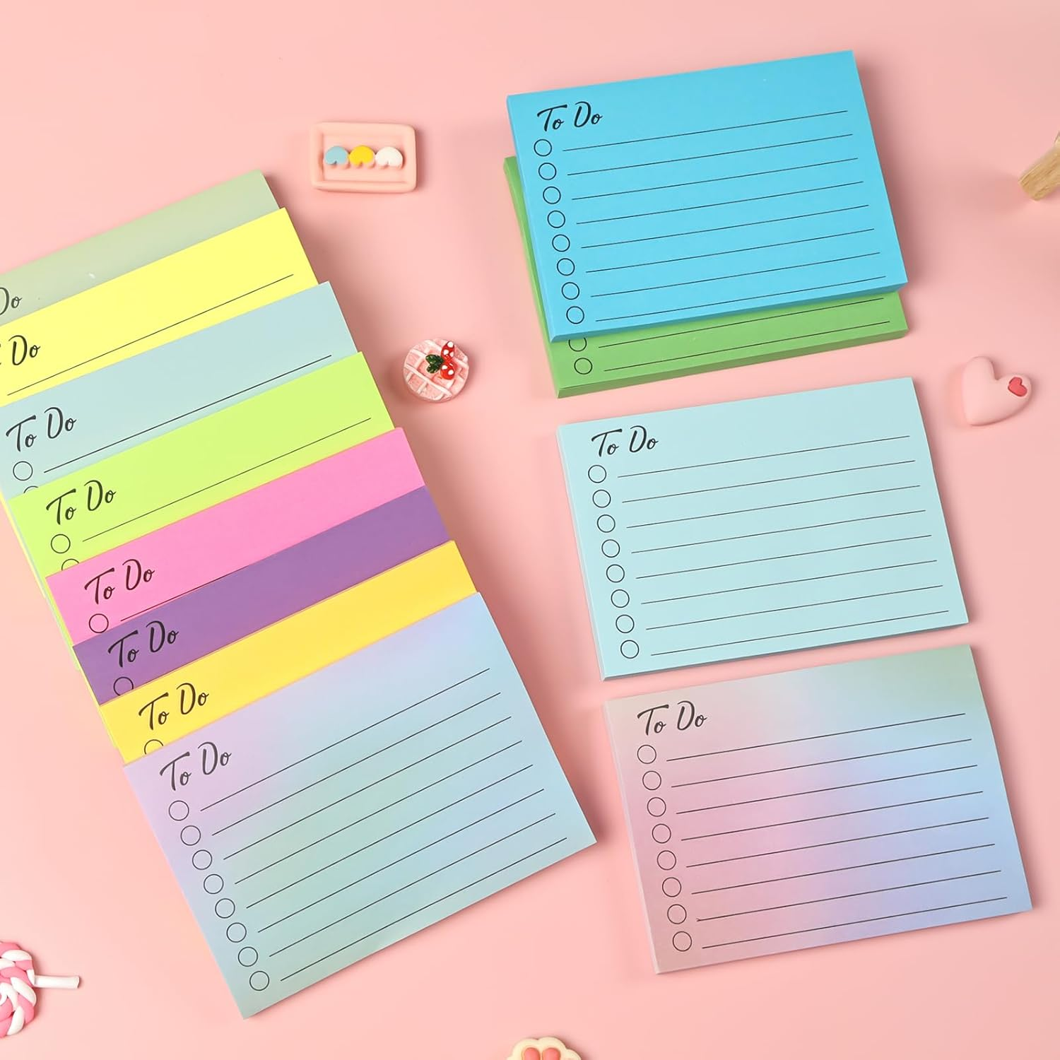 (4 Pack) Shesyuki Colorful Sticky Notes, 4 Packs of 200 Colorful Sticky Note, Flamboyant Beautiful Sticky Note for School Home Students Office