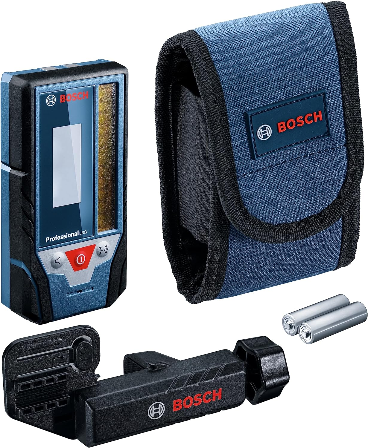 BOSCH LR8 165 Ft. Red and Green-Beam Line Laser Receiver, Includes Mounting Bracket, 2 AA Batteries, & Belt Pouch image number 5