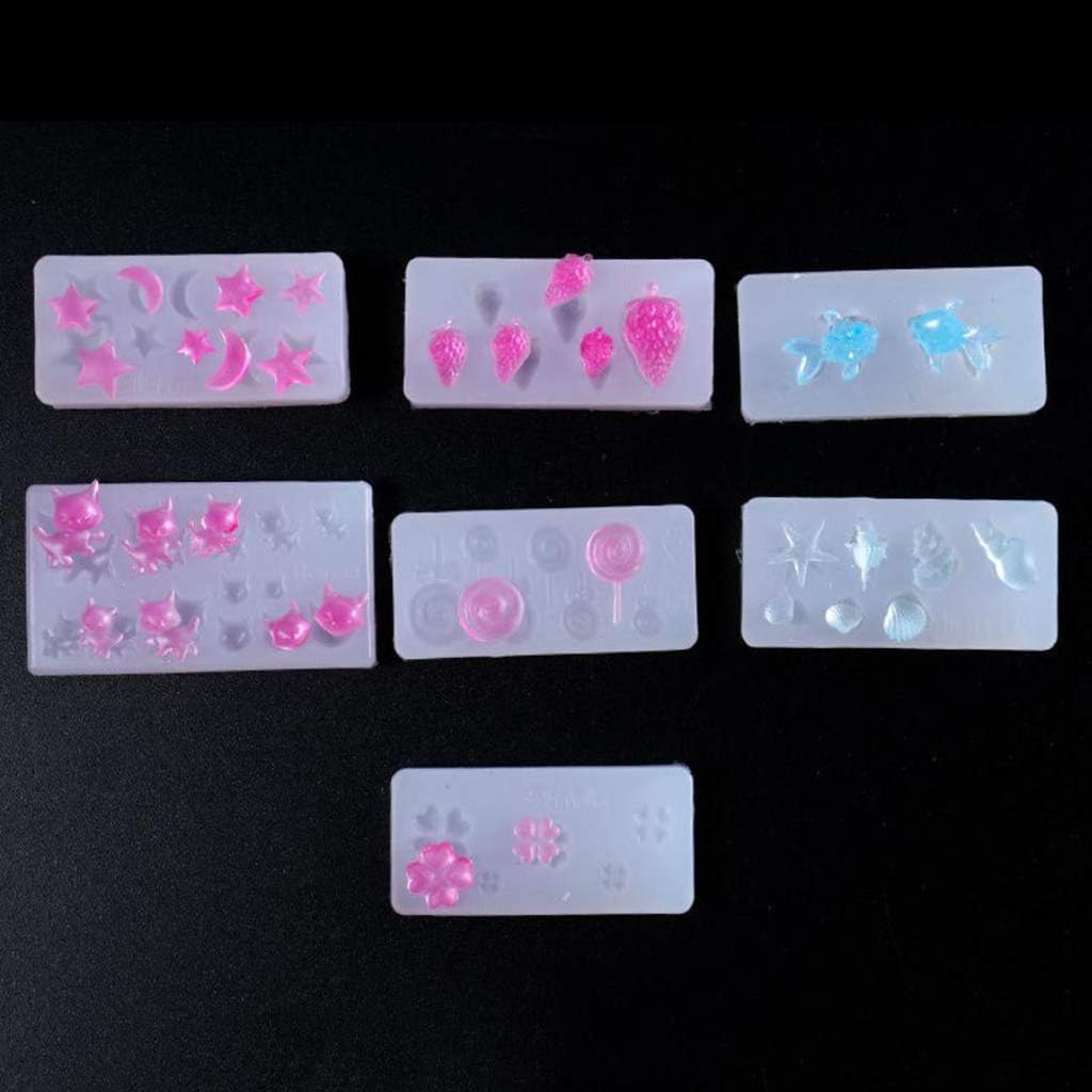 Lovoski 6X Nail Art Mold Silicone Mould Mini DIY Earring Ear Studs Manicure Tool 3D image number 6