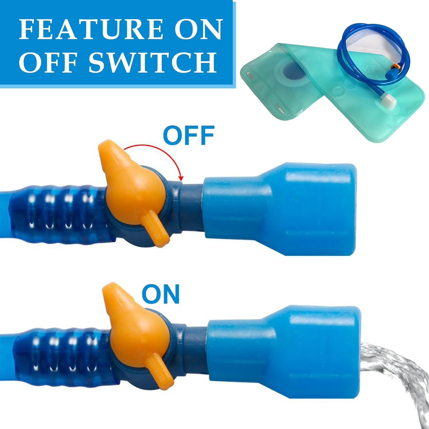 GGUFAY Hydration Bladder 2L Outdoor Water Bag for Hydration Backpack Cycling Hiking Climbing Water Backpack Camping image number 2