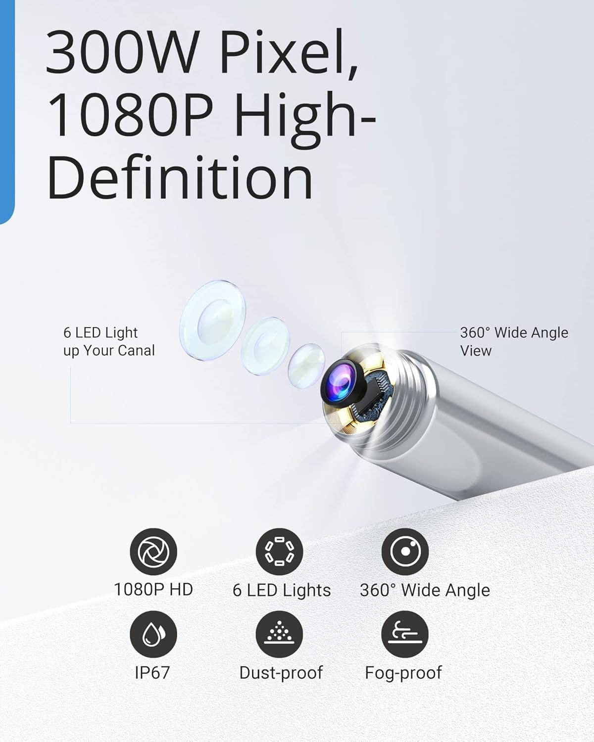 BEBIRD Ear Wax Removal Tool - R1 Upgraded Ear Cleaner with 1080P Camera, Smart Visual Earwax Remove Kits with 7 Pcs Ear Set for Daily Ear Pick, 6 LED Lights, 5 Types of Ear Scoop Ear Tips Replacement image number 5