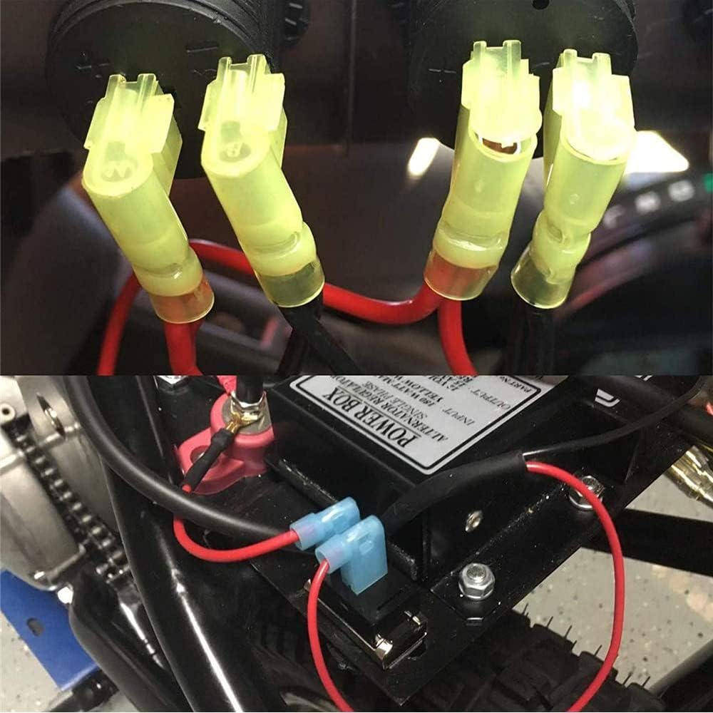 60Pcs Fully Right Angle Insulated Female Flag Spade Terminals Connector 0.5-6Mm