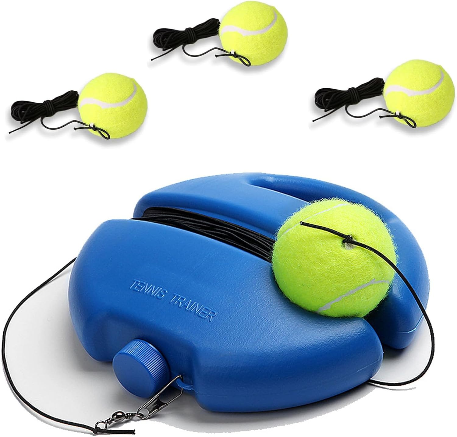 DONHUA Tennis Trainer, 1Pc Portable Tennis Rebounder with 3 Long Rope Balls, Solo Tennis Training Equipment Practice Tennis Equipment, Tennis Training Equipment for Kids Adults Beginners (Blue) image number 6