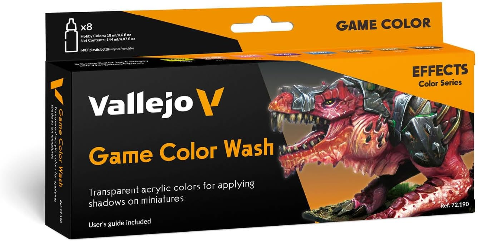 Vallejo Game Color Set 72190 Game Color Wash (8X18Ml) image number 3