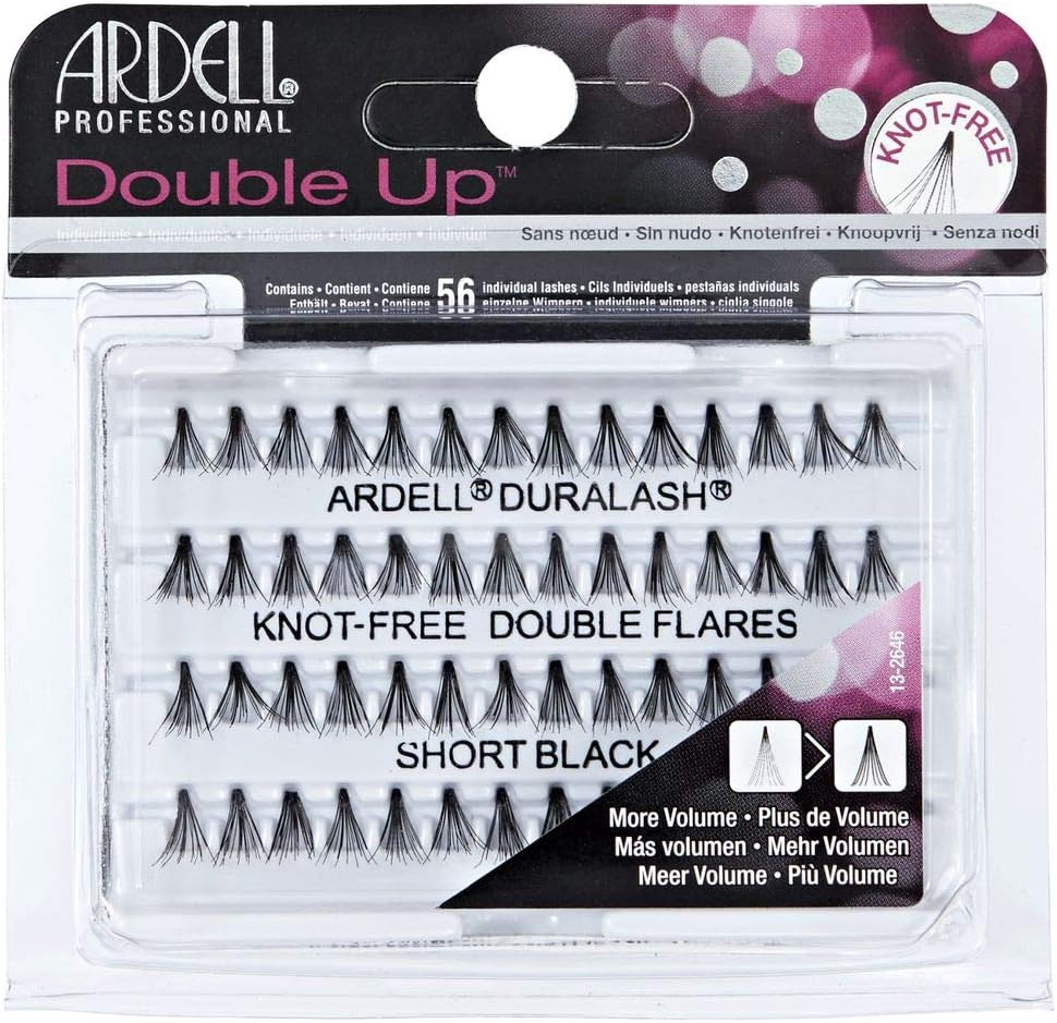 Ardell Double Knot-Free Short Individuals Lashes, Black, Short (61484) image number 2