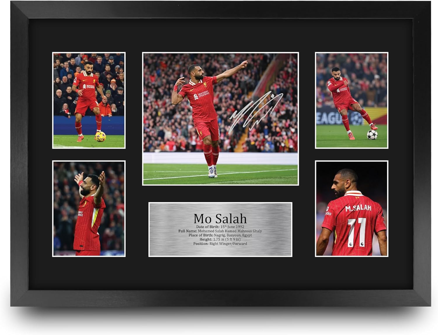 HWC Trading FR Mohamed Mo Salah Gifts Signed A4 Printed Autograph Liverpool Gift Framed Print Photo Picture Display