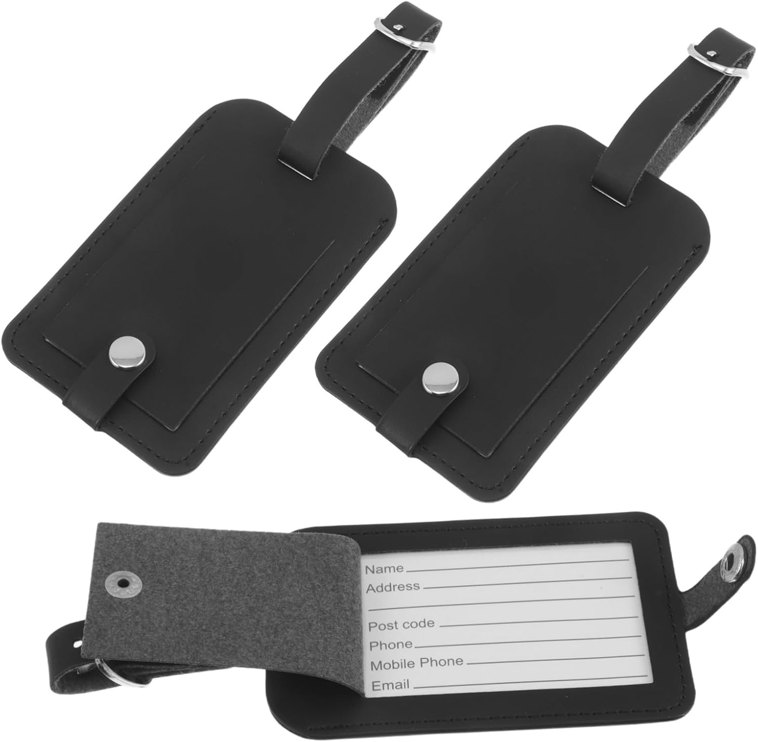 CATIEBYE 3Pcs Luggage Tags Suitcase Id Labels Bag Tags for Travel Identification Markers image number 3