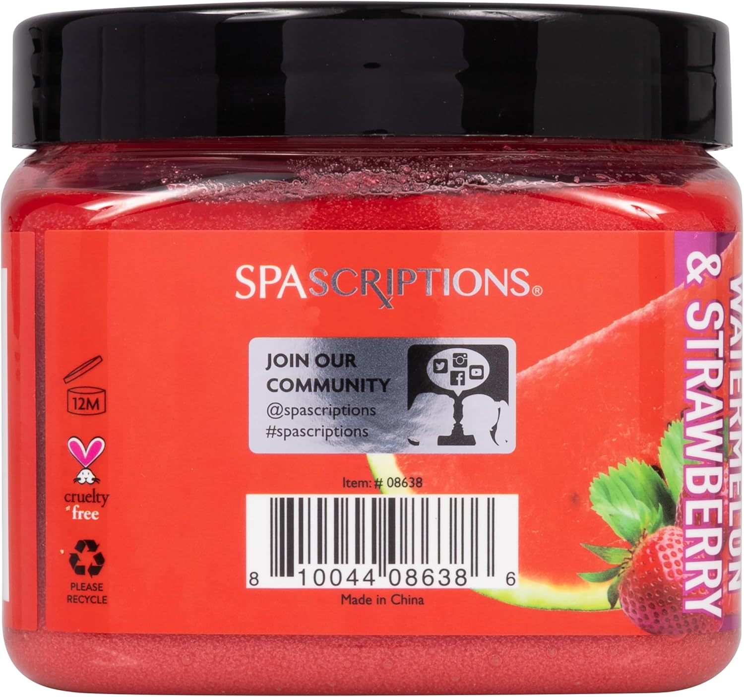 Spascriptions Refreshing Watermelon & Strawberry Body Scrub 600 G image number 3