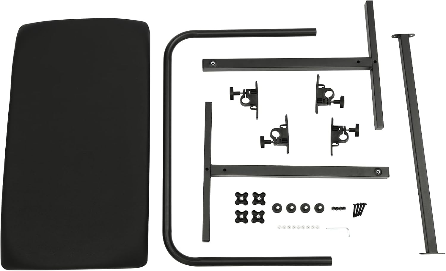 Professional Heavy Duty Iron Tattoo Armrest - Adjustable Height and Tilt, Leg Rest Stand with PU Leather Arm Bar Pad