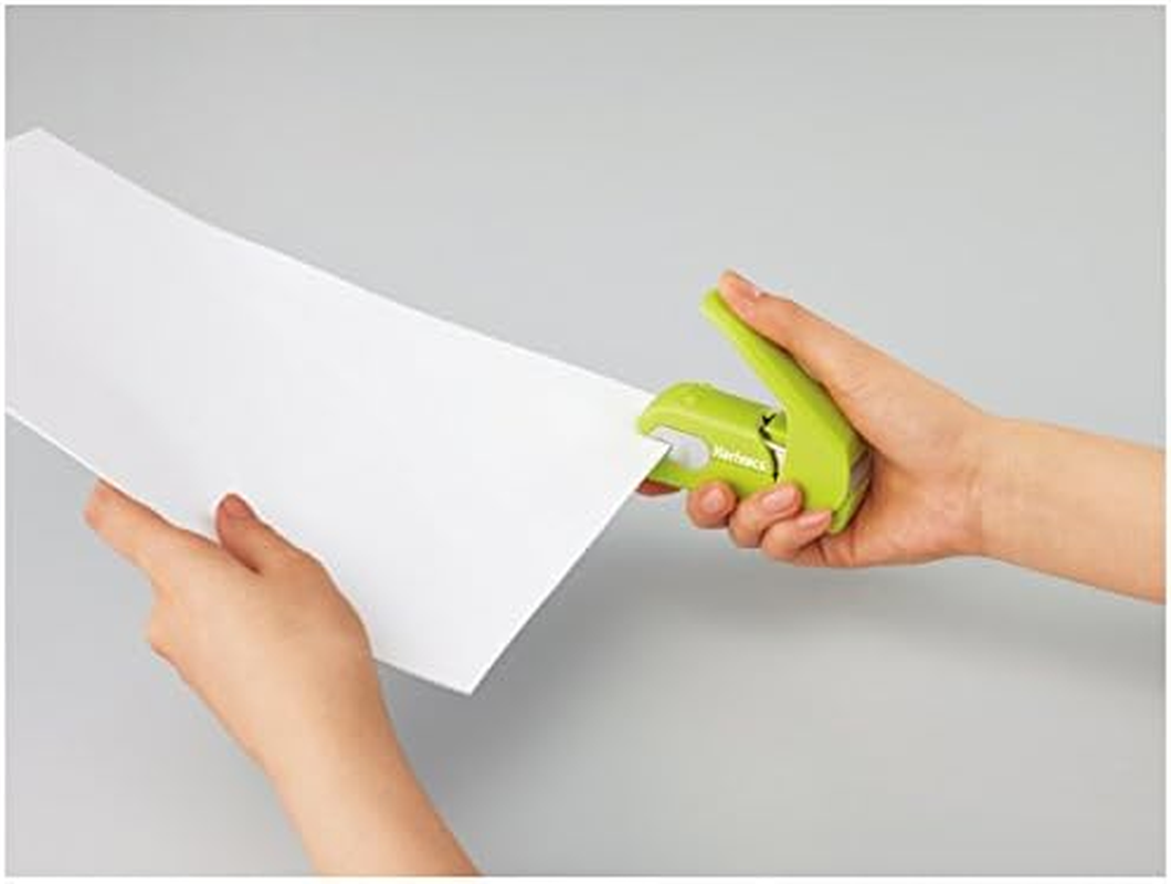 Japan Kokuyo Harinacs Press Stapleless Stapler Stationery Green image number 4
