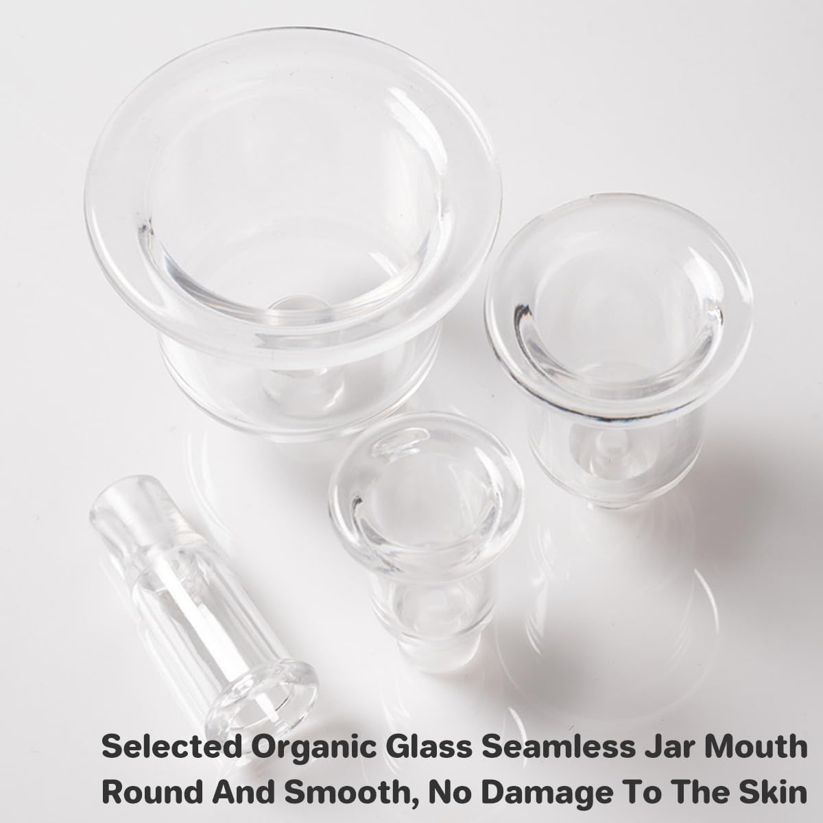 AIMALL Advanced Facial Cupping Set - Silicone & Glass Facial Massage Cups for Lifting, Skin Firming, Meridian Dredging, Wrinkle Reduction - Safe, Durable, and Easy-To-Clean, Includes 4 Sizes image number 2