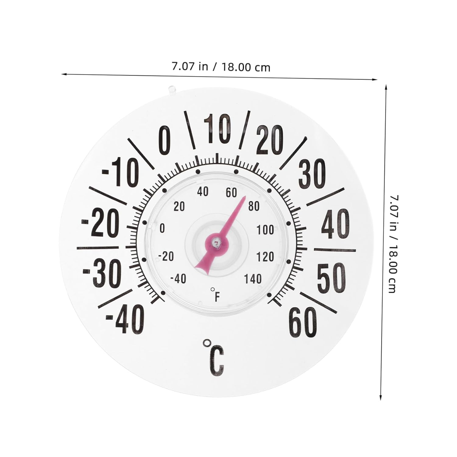 Mipcase Window Thermometer Suction Cup Indoor and Outdoor Temperature Gauge for Nursery and Home, High-Precision Analog Room Thermometer, Large Suction Pad for Easy Attachment image number 5