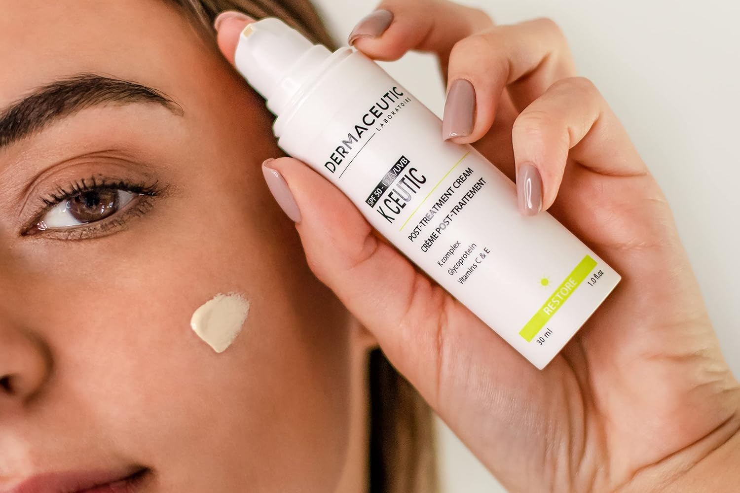 K Ceutic Soothing & Repairing Face Cream Concentrated Care Post Treatment K Complex Vitamins C & E for Damaged Skin UV Protection SPF 50 Hypoallergenic 30 Ml Dermaceutic image number 6