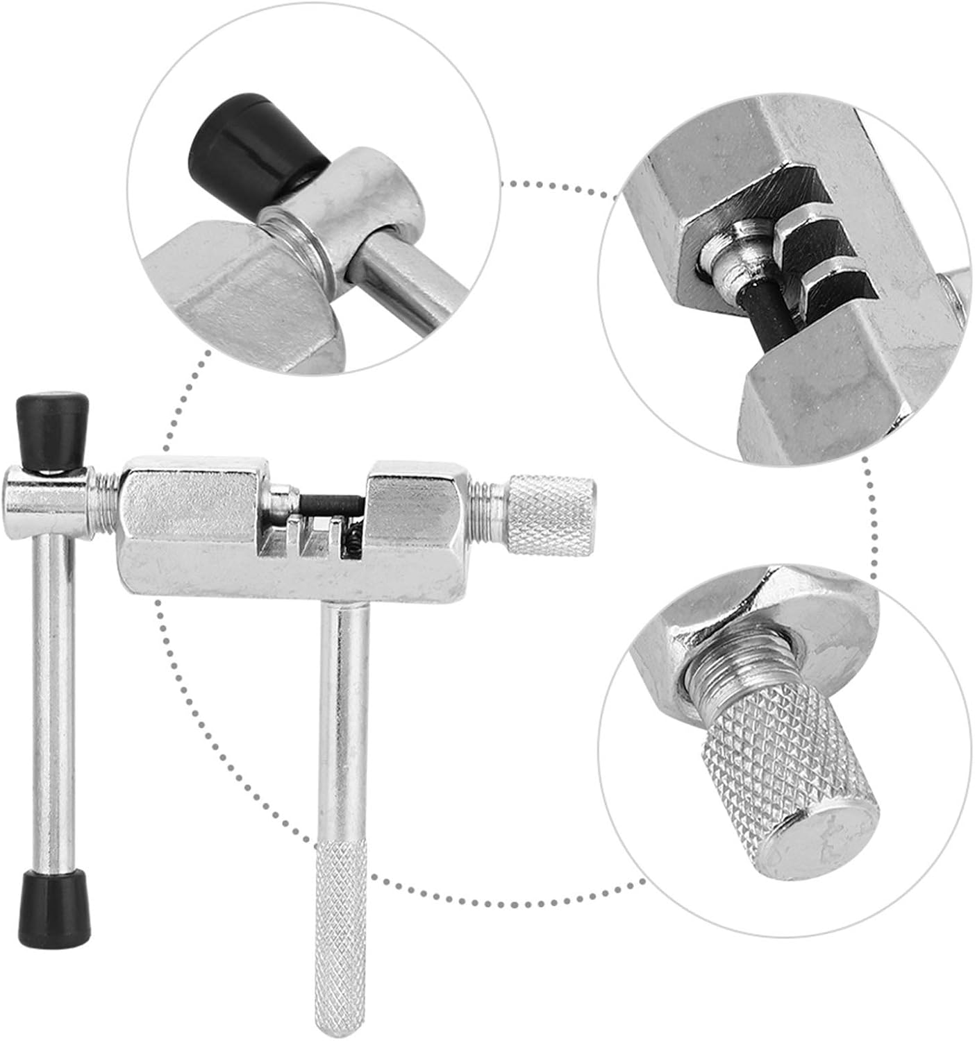 Omabeta 1PCS Bike Chain Removal Tool, Splitter Cutter Breaker for Removing and Installing,Compatible with 7/8/9/10 Speed Bicycle Chains,Bicycle Chain Cutter Repair Tool,Silver image number 1