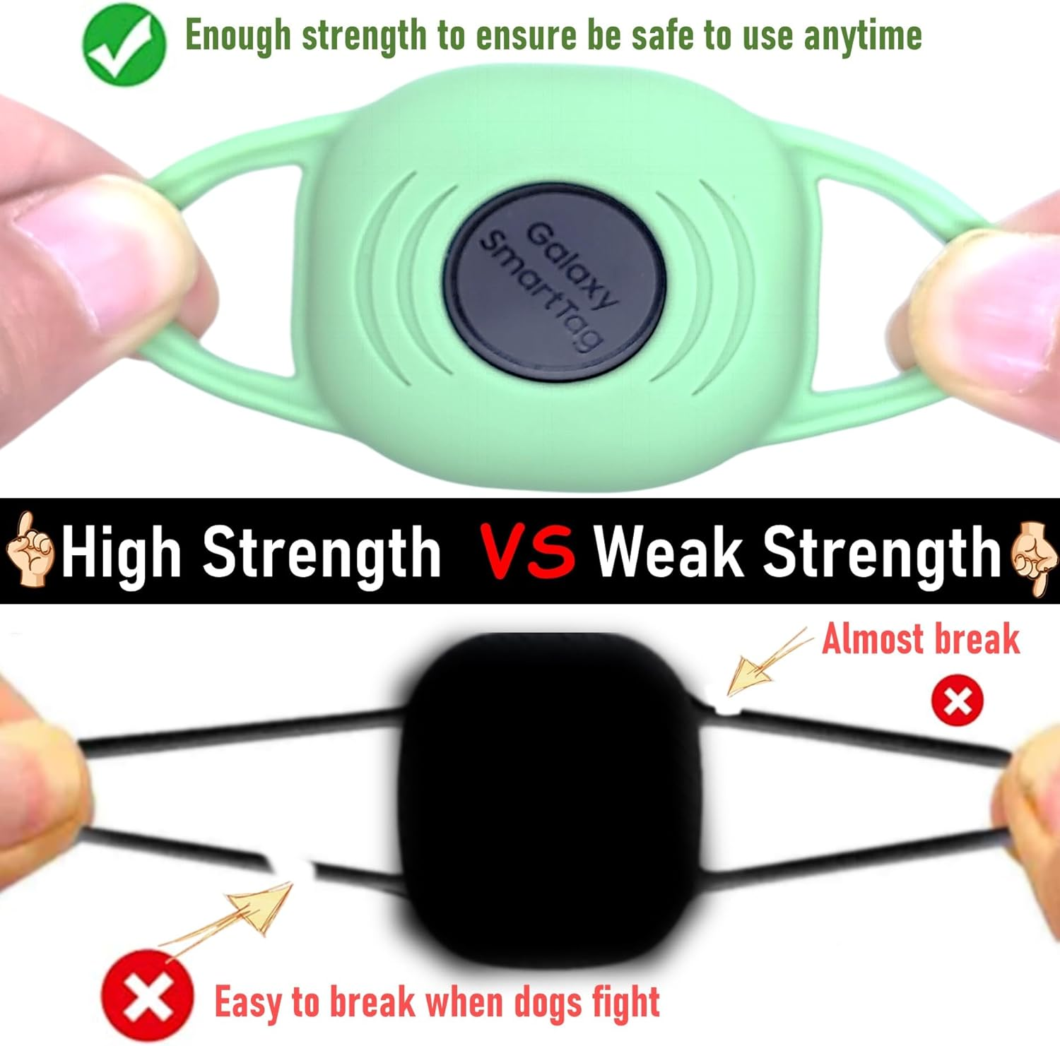 Silicone Case for Galaxy Smarttag for Dog, Slim Sleeve for Samsung Smart Tag+Plus Tracker for Pet Collar, Itag Sleeve Accessories Finder for Cat Necklace Dropper, Secure Holder for Kids (4 Pack) image number 1