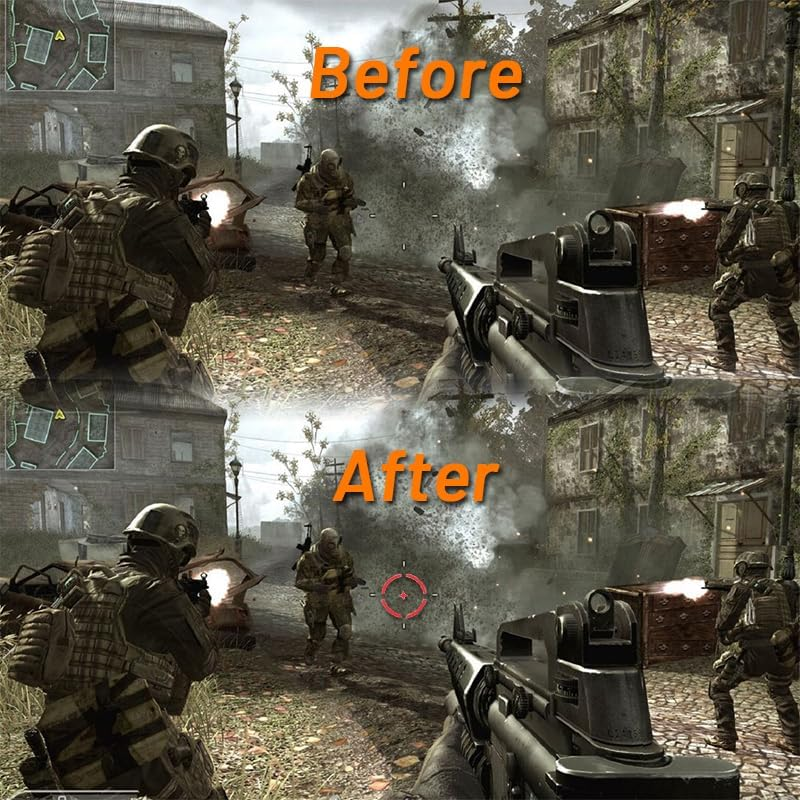 Transparent Clear FPS Aim Sight Assist Sticker - 2 Pack Games Fast Scope Monitor Decal No Scope TV Decal Shooting Target Stickers Decals for FPS Video Games TV Monitor and Mobile Phone (3 Pack) image number 4