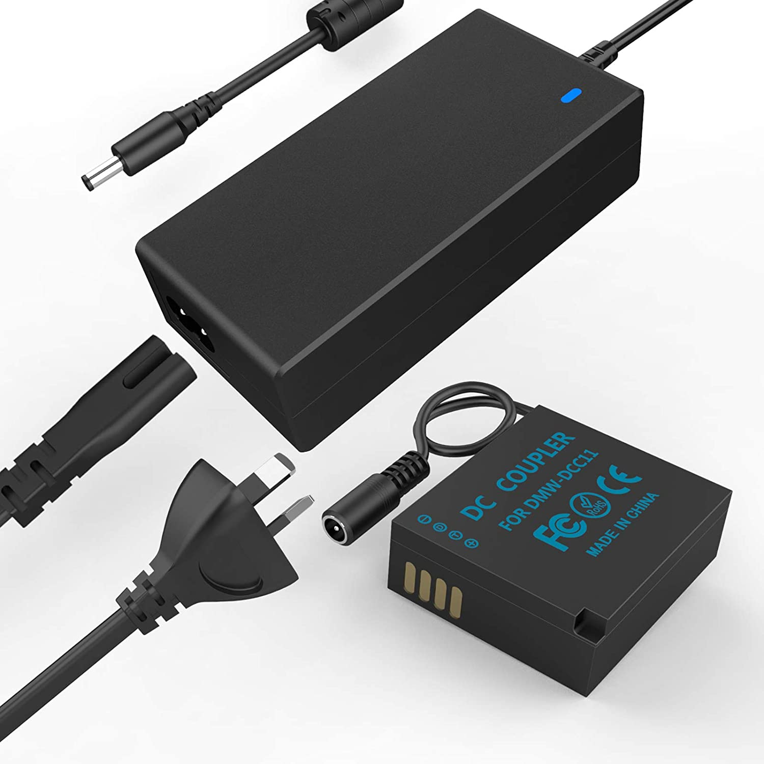 F1TP DMW-DCC11 DMW-AC8 AC Power Supply Adapter Charger DC Coupler Kit (Replacement DMW-BLE9 DMW-BLG10 Battery) for Pa Nasonic Lumix DMC-GF6 GX85 GX7 Mark II GX85K LX100 G100 ZS110 TZ100 image number 3