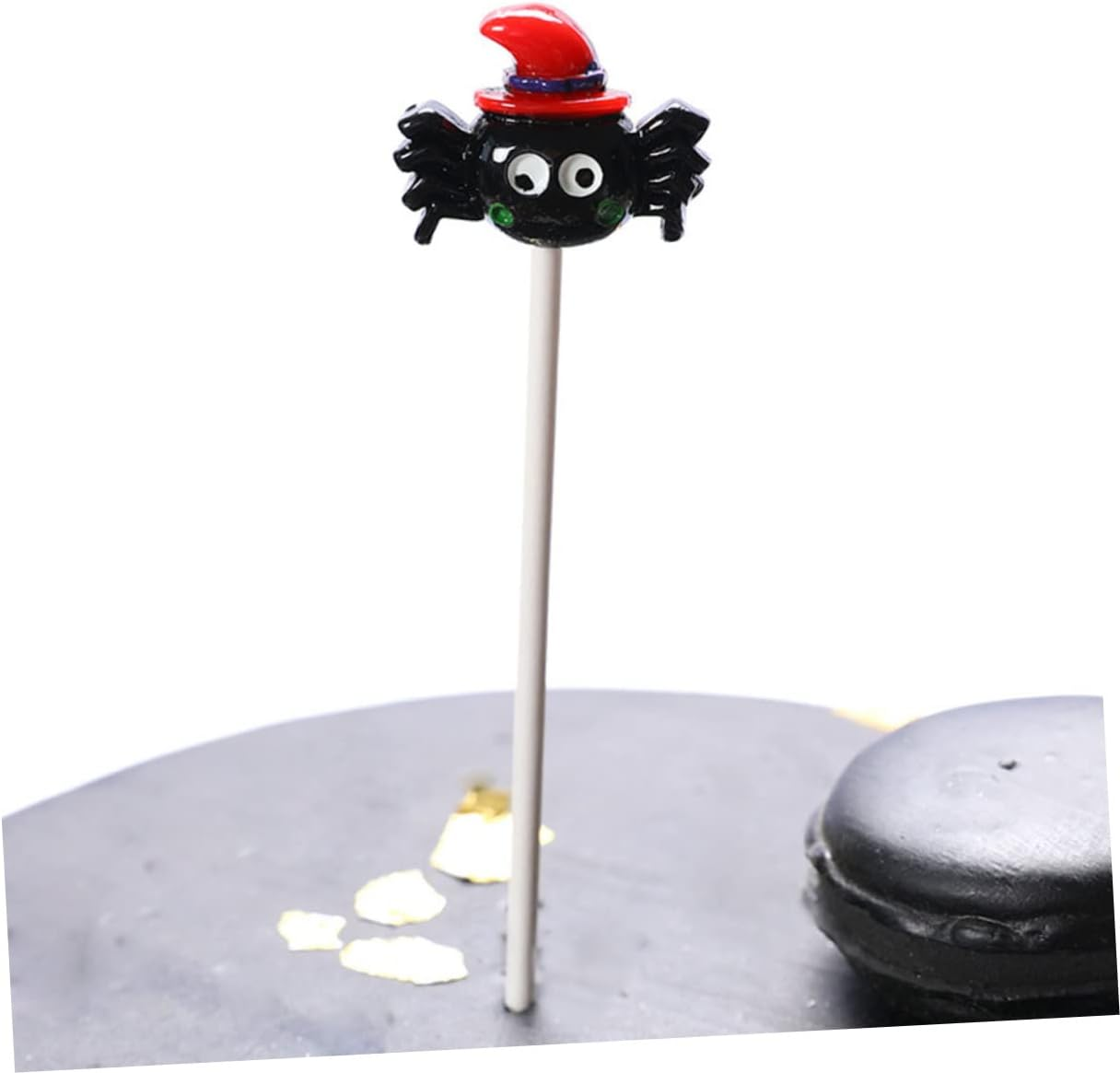 Halloween Cake Topper Set 9Pcs Resin Picks for Dessert Decoration Random Style