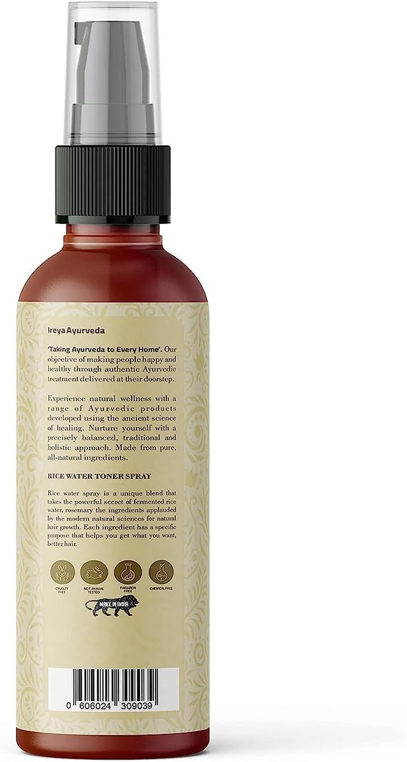 Ireya Ayurveda Rice Water Spray with Rosemary and Aloevera Extract Rice Water Toner for Hair Growth,Women Men 200 Ml Pack of 1 Multicolor image number 5
