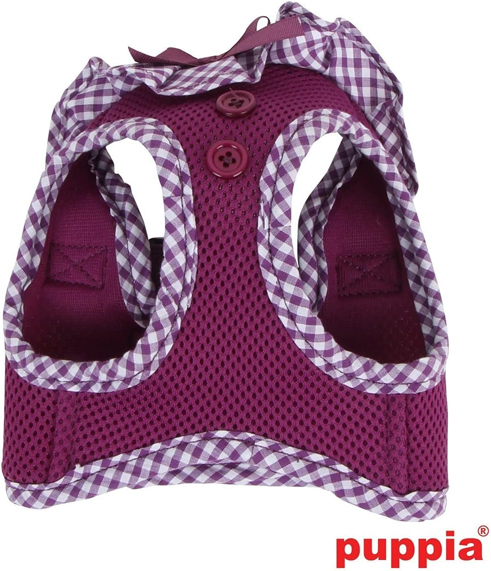Puppia Vivien Vest Dog Harness Step-In All Season Mesh Cute No Pull No Choke Walking Training for Small Dog, Purple, X-Small image number 3