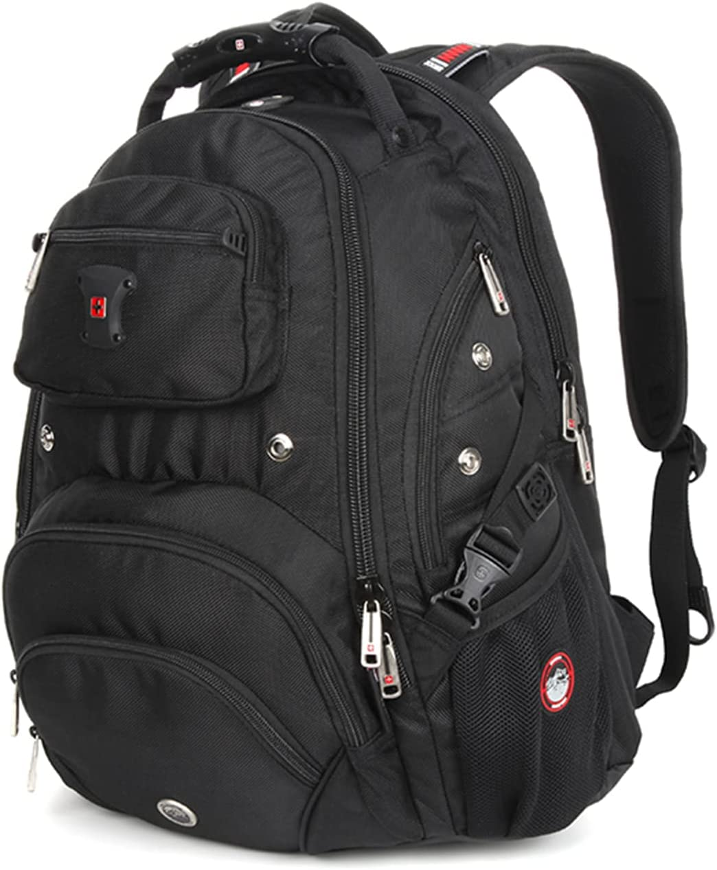 SWISSWIN Swiss Waterproof Business Backpack Travel Backpack College School Backpack Casual Daypack Daily Shoulder Bag SW9903 Black 16 Inch Laptop Notebook Backpack for Men Womens Boys Girls &hellip; image number 4