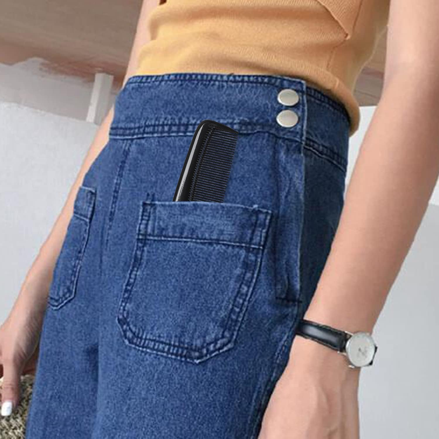 Etercycle 24 Pieces Pocket Hair Combs, 5 Inch Unbreakable Black Comb Great for Travel Used on All Hair Types - Men'S Hair, Women'S Hair, Beard, Mustache and Sideburns image number 4