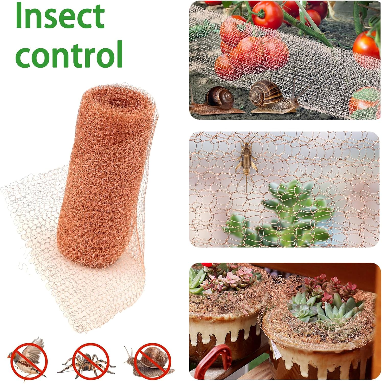 9.8Ft Pure Copper Slug Repellent Tape - Rat Control & Snail Deterrent for Gardens, Pet-Friendly Barrier Mesh, Indoor Use for Plant Protection image number 6