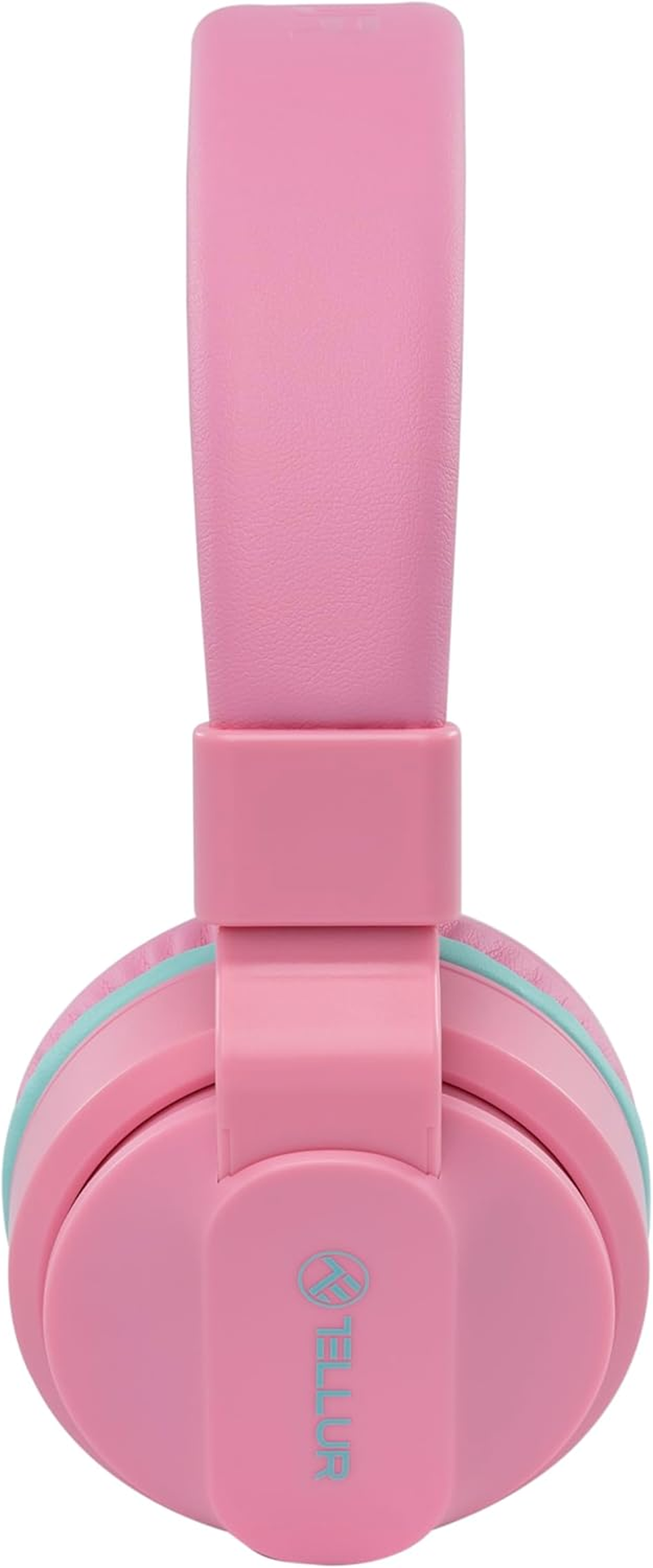 TELLUR Buddy On-Ear Bluetooth Headphones, BT V5.3, up to 25 Hours, USB-C Headphones with Microphone, Maximum Sensitivity Button 85Db for Kids, Soft and Lightweight Design, Foldable (Pink) image number 3
