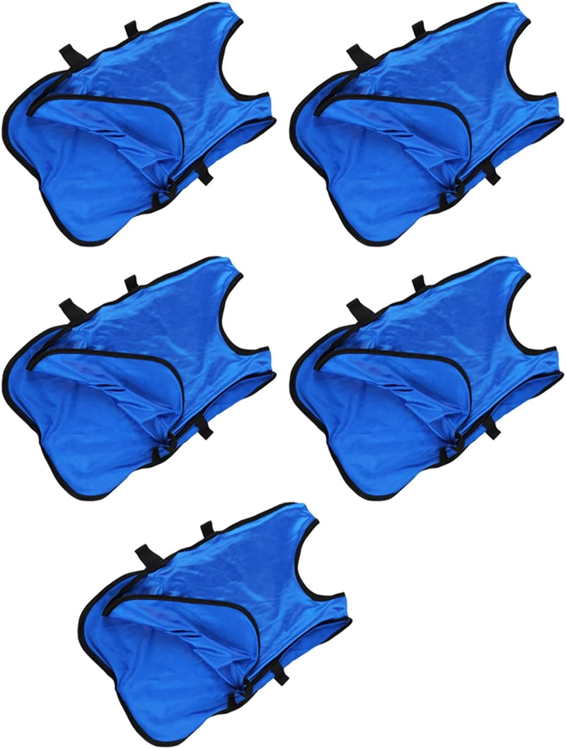Kids Training Tank Top, 5 Pieces Breathable Sports Practice Bibs for Outdoor Activities (Dark Blue)