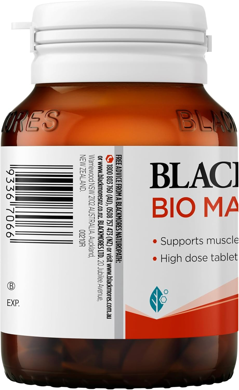 Blackmores Bio Magnesium | Supports Bone Health | Maintains Muscle Function & Nervous System Health | 50 Tablets image number 2