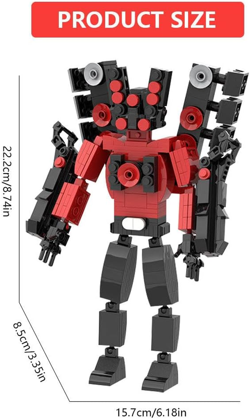 Skibidi Toilet Building Blocks, Skibidi Titan Speakerman, Skibidi Toilet Figures, Skibidi Toilet Titan Building Blocks, Upgraded Titanium Cameraman for Adults Children Fans (327 Pieces) image number 1