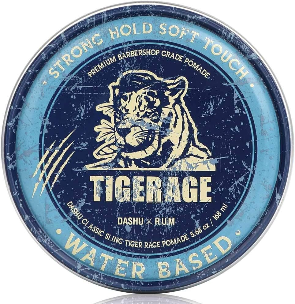 Dashu Classic Tiger Rage Pomade (Water Based) for Men 5.68Oz - Strong Hold & High Shine for Hairstyling (White) image number 5