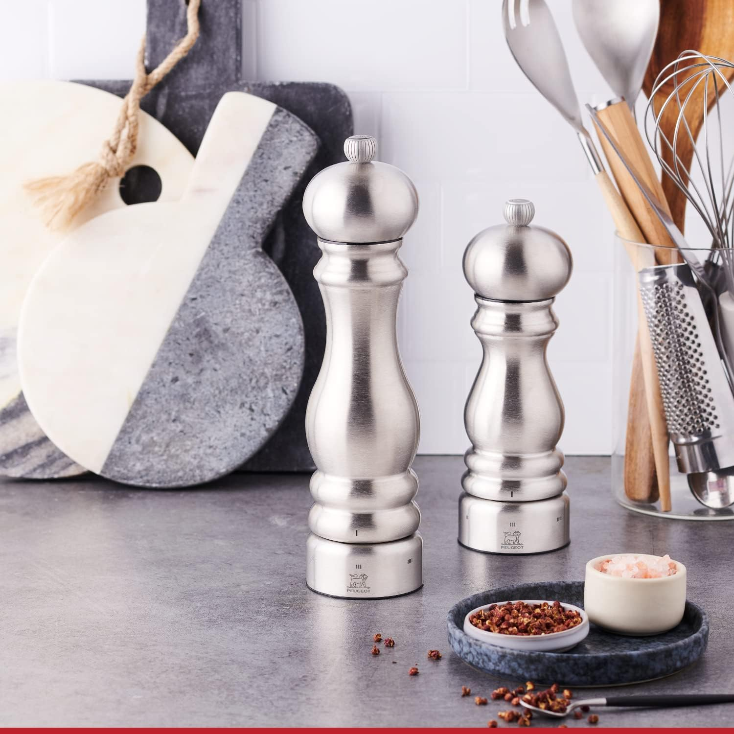 (30Cm/12) - Peugeot 32524 Paris Chef U'Select Stainless Steel 30Cm - 12" Salt Mill image number 2